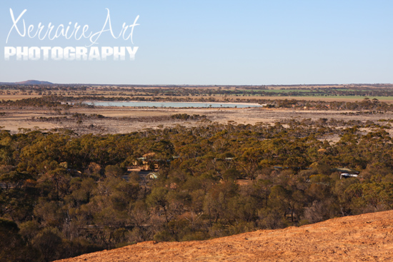 A view from on top of Wave Rock