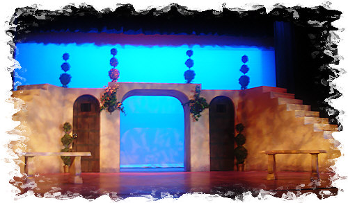 The stage for Twelfth Night
