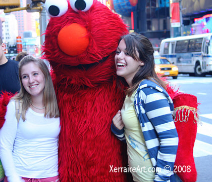 Heather and Laura with Elmo