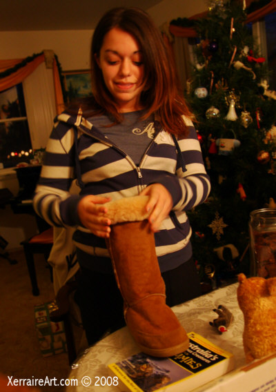 Laura with uggs