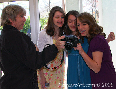 John with the girls