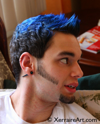 Blue hair miquel