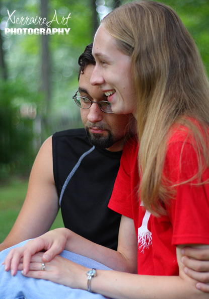 Enric and Miranda embracing