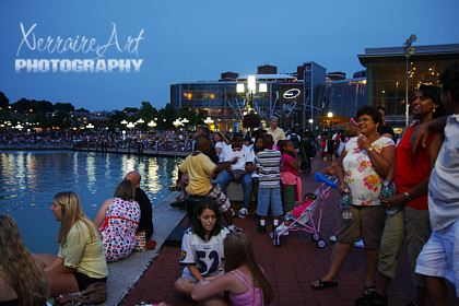 Harborplace fireworks crowd